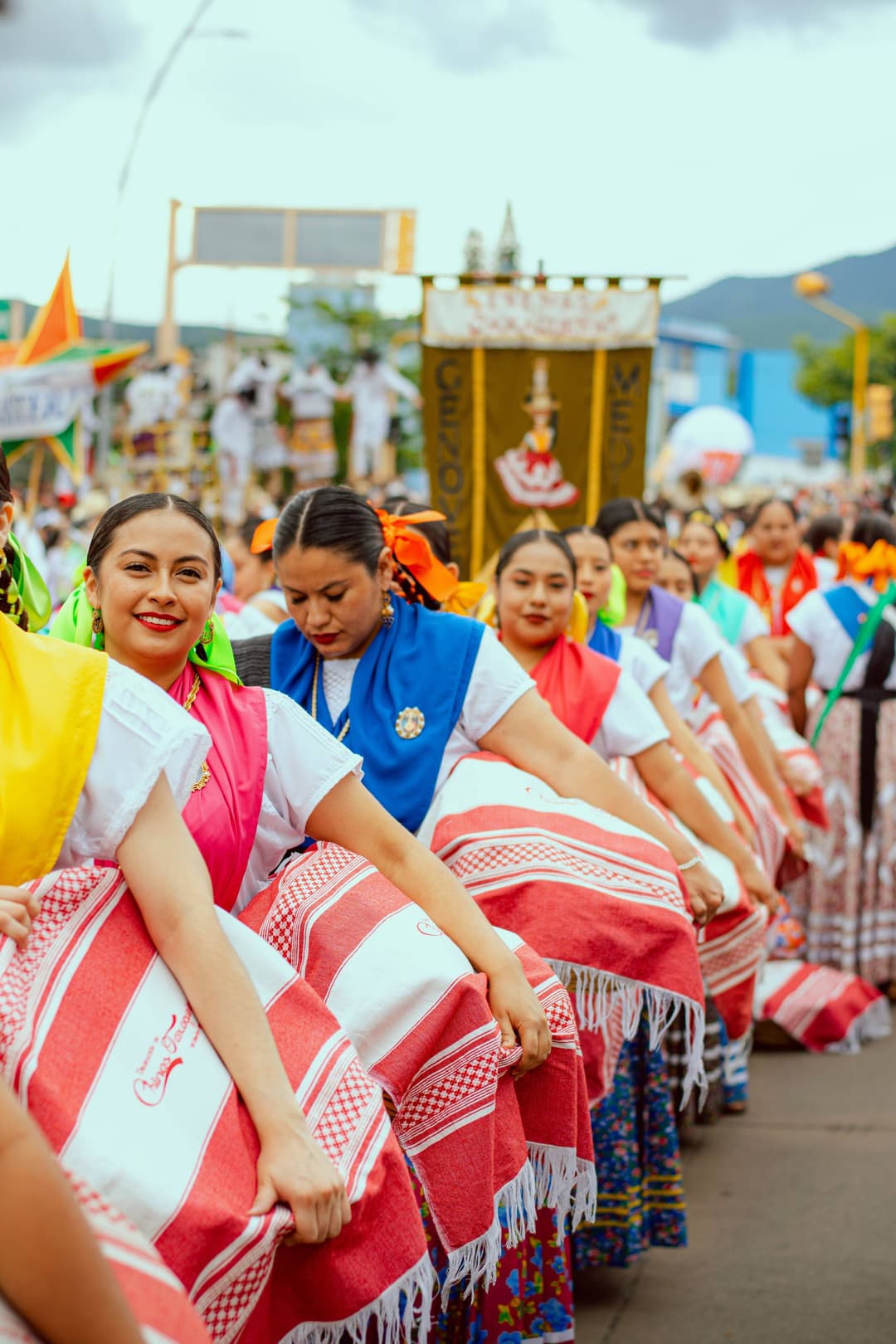 Colorful traditional parade celebrating culture